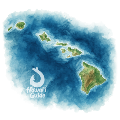 Hawaiian Islands - Watercolor Art